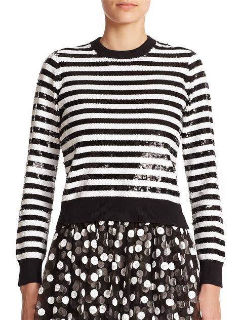 michael kors black and white striped sweater|Michael Kors jumpers for men.